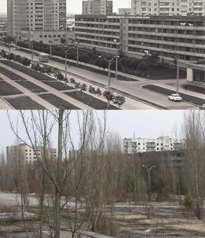 Before and After - Pripyat Chernobyl